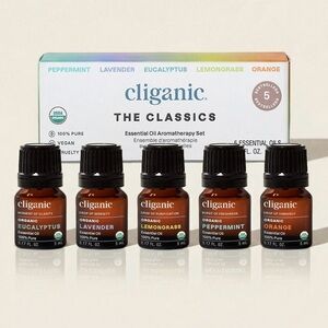 Cliganic The Classics 5-Piece Essential Oil / Aromatherapy Set - New in Box